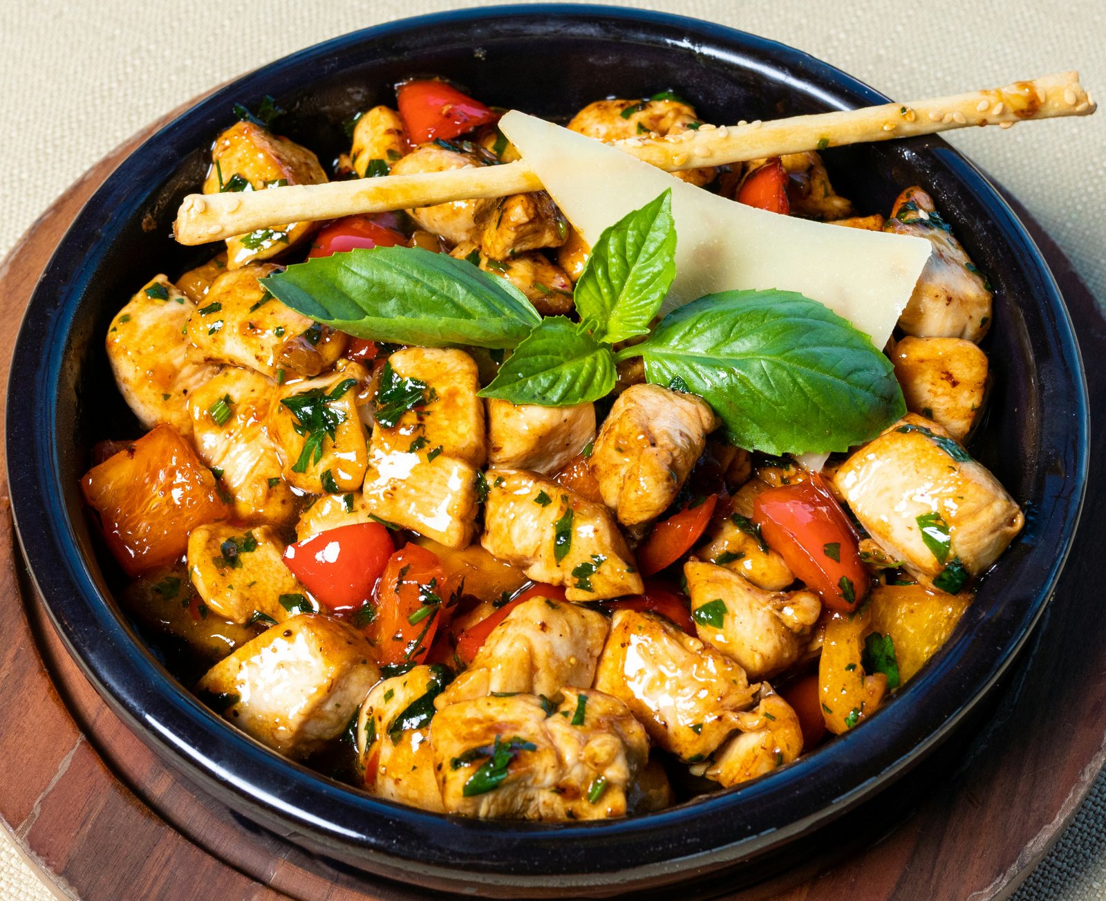 raw chicken pieces in red marinade