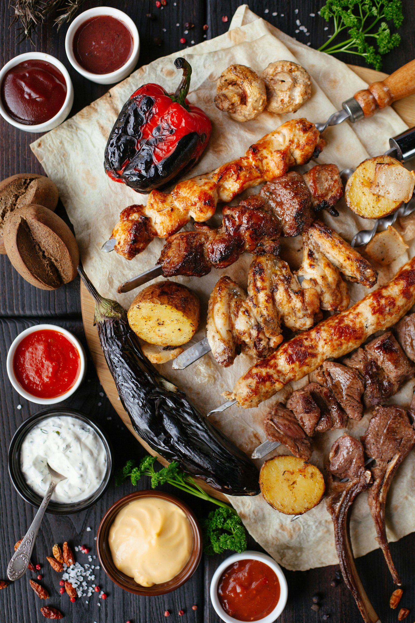 chicken tikka grilling with char marks
